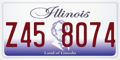 IL license plate Z458074