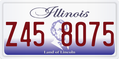 IL license plate Z458075