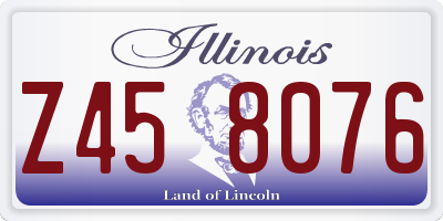 IL license plate Z458076