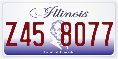 IL license plate Z458077