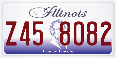 IL license plate Z458082