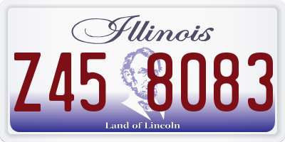 IL license plate Z458083