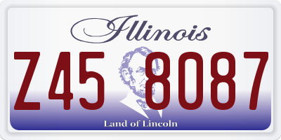 IL license plate Z458087
