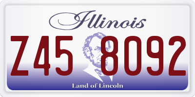 IL license plate Z458092