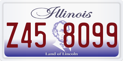 IL license plate Z458099