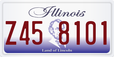 IL license plate Z458101