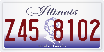 IL license plate Z458102