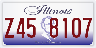 IL license plate Z458107