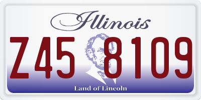 IL license plate Z458109