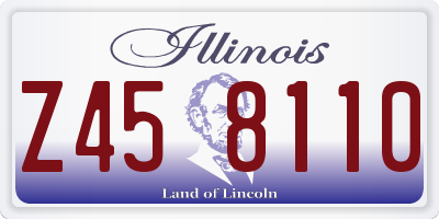 IL license plate Z458110