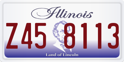 IL license plate Z458113
