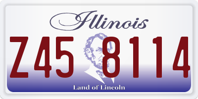IL license plate Z458114