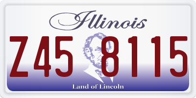 IL license plate Z458115
