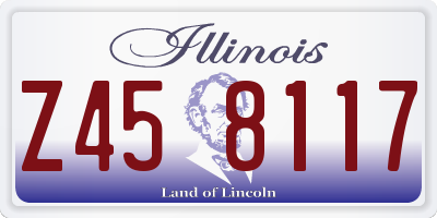 IL license plate Z458117