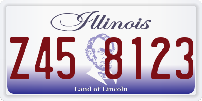 IL license plate Z458123