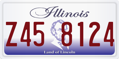 IL license plate Z458124