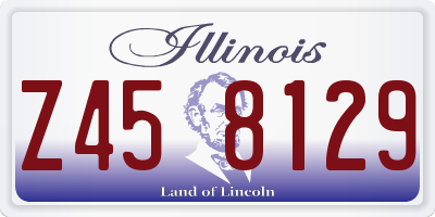 IL license plate Z458129