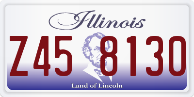 IL license plate Z458130
