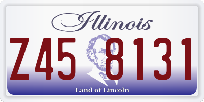 IL license plate Z458131