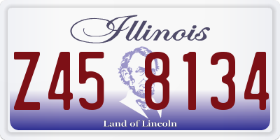 IL license plate Z458134