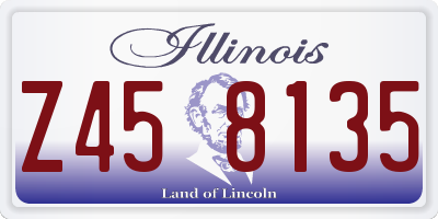 IL license plate Z458135