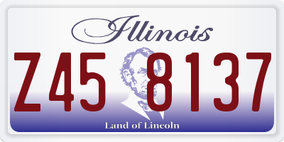 IL license plate Z458137
