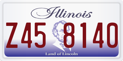 IL license plate Z458140