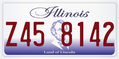 IL license plate Z458142