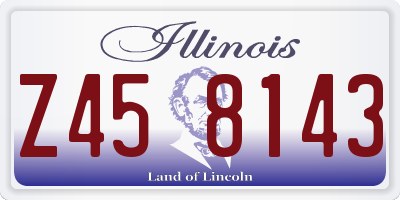 IL license plate Z458143