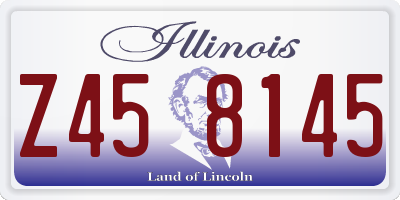 IL license plate Z458145