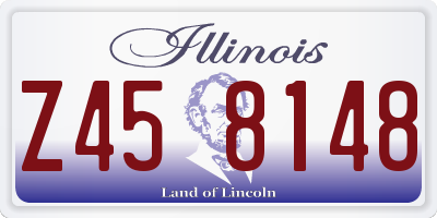 IL license plate Z458148