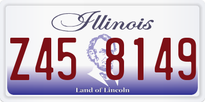 IL license plate Z458149