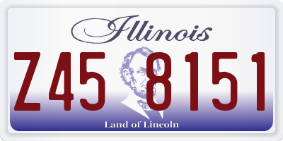IL license plate Z458151