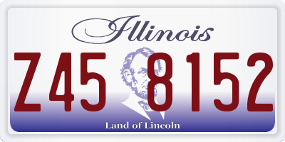 IL license plate Z458152
