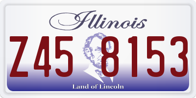 IL license plate Z458153