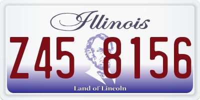 IL license plate Z458156
