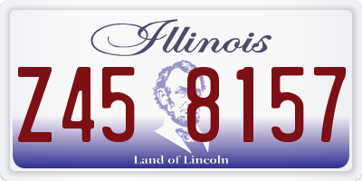 IL license plate Z458157