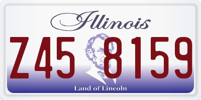 IL license plate Z458159