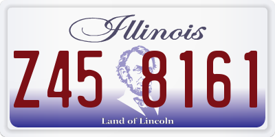IL license plate Z458161