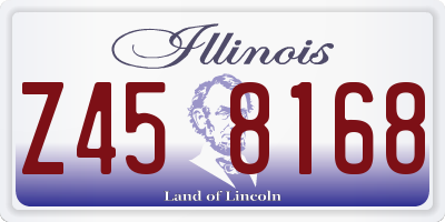 IL license plate Z458168