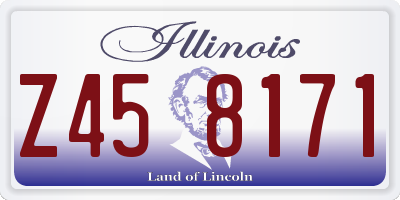 IL license plate Z458171