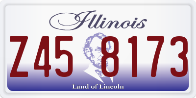 IL license plate Z458173