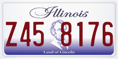 IL license plate Z458176