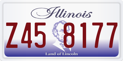 IL license plate Z458177