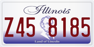 IL license plate Z458185