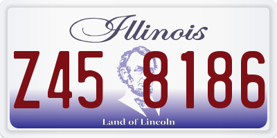 IL license plate Z458186