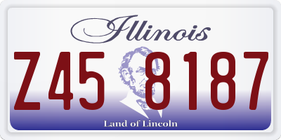 IL license plate Z458187