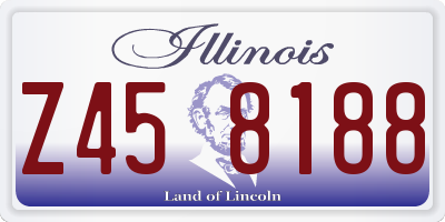 IL license plate Z458188