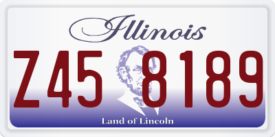 IL license plate Z458189