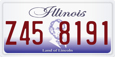 IL license plate Z458191